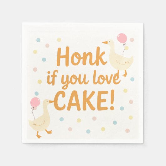 Onze Gekke gans draait er één om | Kleurrijk Servet (Voorkant)