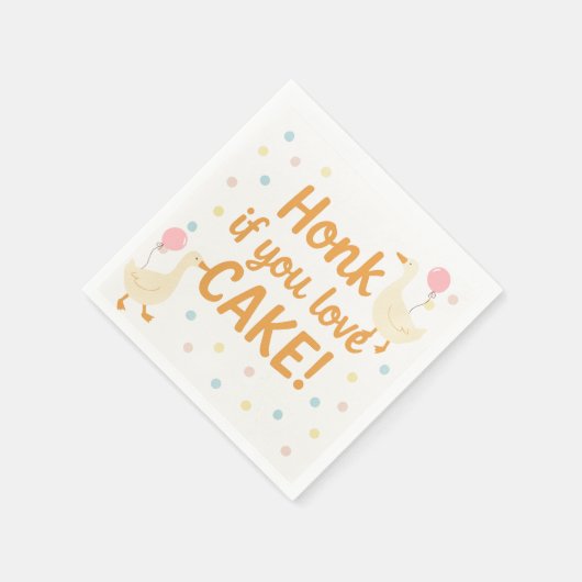 Onze Gekke gans draait er één om | Kleurrijk Servet (Hoek)