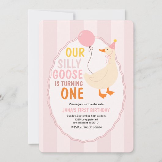 Onze Gekke gans draait er één om | Schattige en kl Kaart (Voorkant)