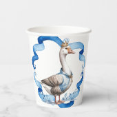 Onze Gekke gans wordt een jongensverjaardag Papieren Bekers (Achterkant)