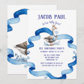 Onze Gekke gans wordt een verjaardagsjongen Kaart (Voorkant / Achterkant)