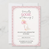 Onze Gekke Goose verjaardagsuitnodiging Kaart (Voorkant)
