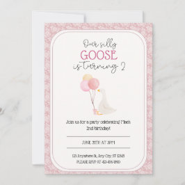 Onze Gekke Goose verjaardagsuitnodiging Kaart
