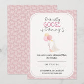 Onze Gekke Goose verjaardagsuitnodiging Kaart (Voorkant / Achterkant)