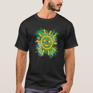 Onze gelachende zon onze zonneschijn op kleurenvle t-shirt