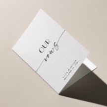 Onze geloften | Moderne Minimalistische Elegante T