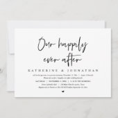 Onze gelukkig ooit, bruiloft Elopement Brunch Kaart (Voorkant)