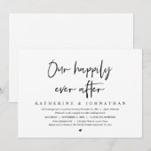 Onze gelukkig ooit, bruiloft Elopement Brunch Kaart (Voorkant / Achterkant)
