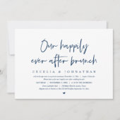 Onze gelukkig ooit, bruiloft Elopement Brunch Kaart (Voorkant)