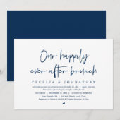 Onze gelukkig ooit, bruiloft Elopement Brunch Kaart (Voorkant / Achterkant)