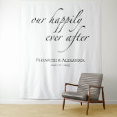 onze gelukkige eindbestemming | Trouwdecoratie Wandkleed (In situ)