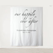 onze gelukkige eindbestemming | Trouwdecoratie Wandkleed (Voorkant)