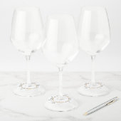 Onze gelukkige eindbestemming wijnglaslabel (Set)