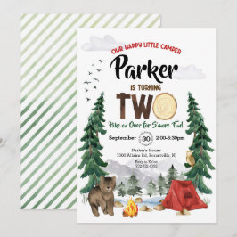 Onze gelukkige kleine Camper is twee uitnodiging v