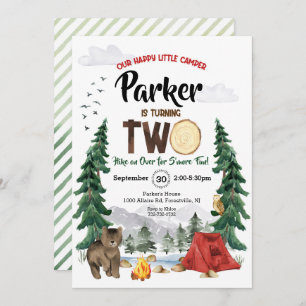 Onze gelukkige kleine Camper is twee uitnodiging v