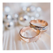 Onze Gelukkige Ooit na Douane 4 Huwelijksfoto Kubus (Voorkant)