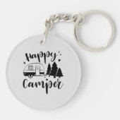 Onze gelukkige plaats campingaanhangwagen sleutelhanger (Achterkant)