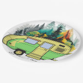 Onze gelukkige plek. Retro Camping Papier Bord (Gekanteld)