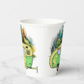 Onze gelukkige plek. Retro Camping Papieren Bekers (Rechts)