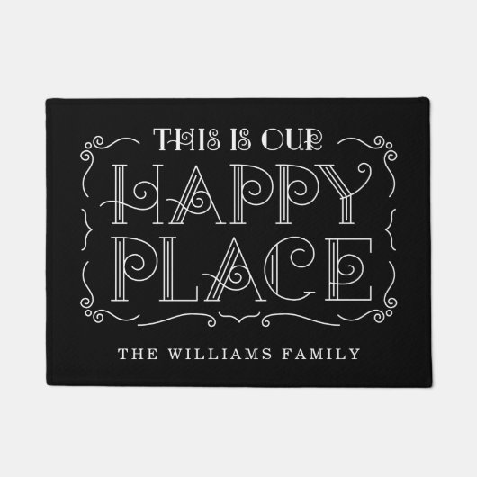 Onze gelukkige plek |  welkomstmat deurmat (Voorkant)