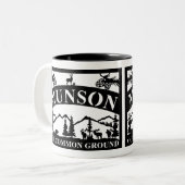 Onze gemeenschappelijke grond tweekleurige koffiemok (Voorkant links)