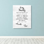 Onze {Gemengde} Familie Canvas Afdruk (Insitu (Houten vloer))