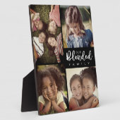 Onze gemengde familie vier zwarte foto's fotoplaat (Zijkant)