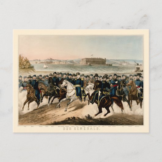 Onze generaals, herstelden de burgeroorlog van 18 briefkaart (Voorkant)