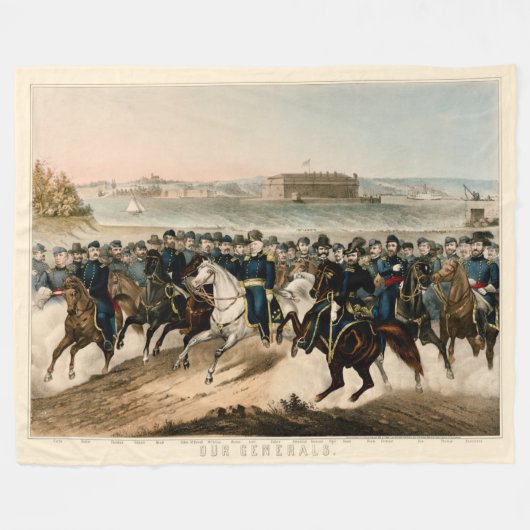 Onze generaals, herstelden de  burgeroorlog van 18 fleece deken (Voorkant (Horizontaal))