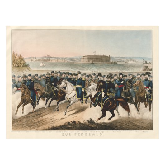 Onze generaals, herstelden de  burgeroorlog van 18 tafelkleed (Voorkant (Horizontaal))