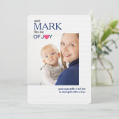 Onze gezamenlijke foto geboorteaankondiging aankondiging (Staand voorkant)