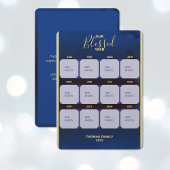 Onze gezegende jaar vlakke vakantie fotokaart feestdagenkaart