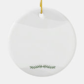 Onze gezellige Kerst Winter Log Cabin Keramisch Ornament (Achterkant)