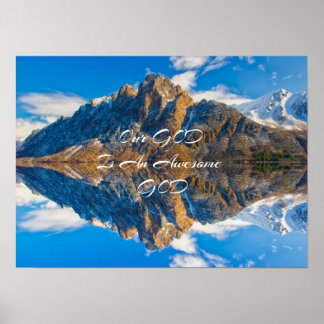 Onze God is een Geweldige foto van de bergen Poster