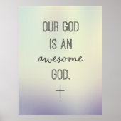 Onze God is een Geweldige God Inspirerend Poster (Voorkant)