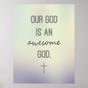 Onze God is een Geweldige God Inspirerend Poster