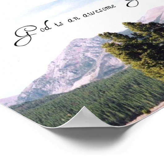 Onze God is een geweldige God! Poster (Hoek)