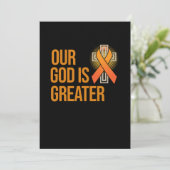 Onze God is een grotere bewustwording van leukemie Kaart (Staand voorkant)