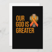 Onze God is een grotere bewustwording van leukemie Kaart (Voorkant / Achterkant)