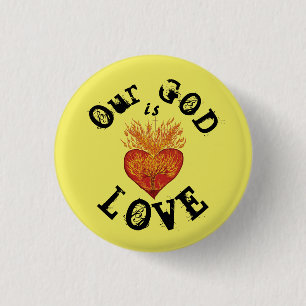 Onze God is liefde Ronde Button 3,2 Cm