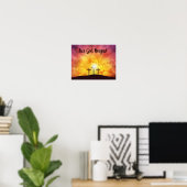 Onze God Regeert Premium Canvas Glansposter Poster (Thuiskantoor)