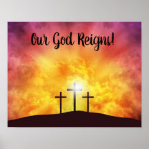 Onze God Regeert Premium Canvas Glansposter