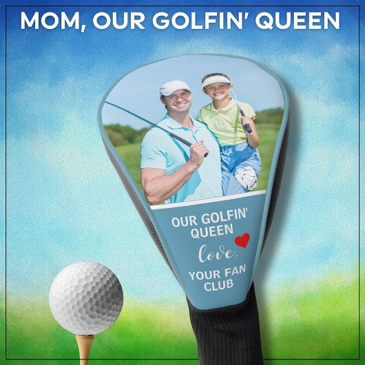 Onze Golfin' Queen Custom Foto Gepersonaliseerd Golfheadcover