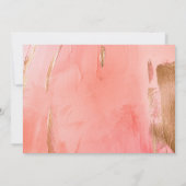 Onze goudroze rietkleurige bruiloft van de moderne kaart (Achterkant)