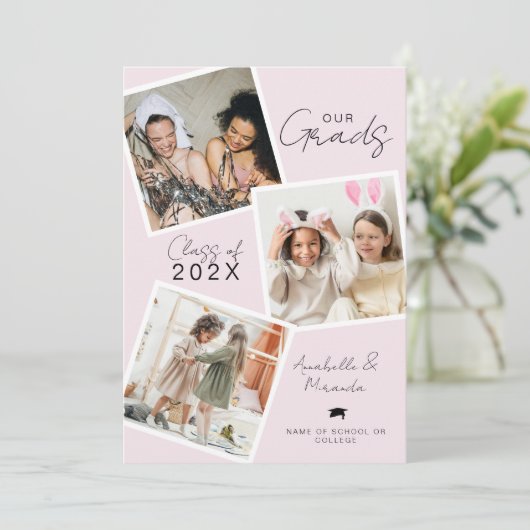 Onze Grads Gezamenlijke Afstuderen Feestdagenkaart (Staand voorkant)