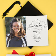 Onze Graduate Classic Script Photo Afstuderen
