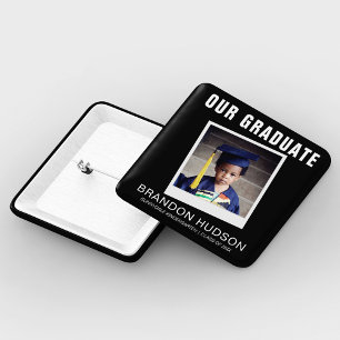 Onze Graduate Instant Foto   Afstuderen Vierkante Button 5,1 Cm