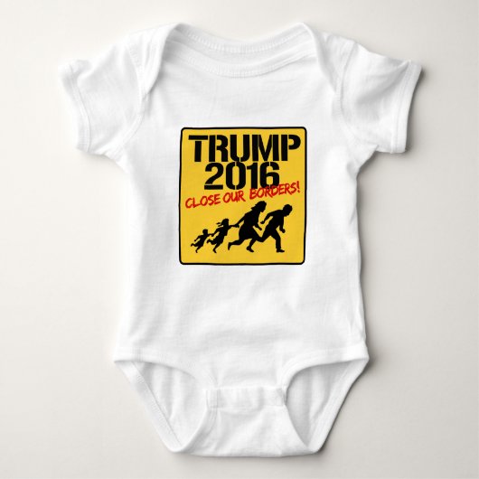 Onze grenzen sluiten - Trump 2016 Romper (Voorkant)