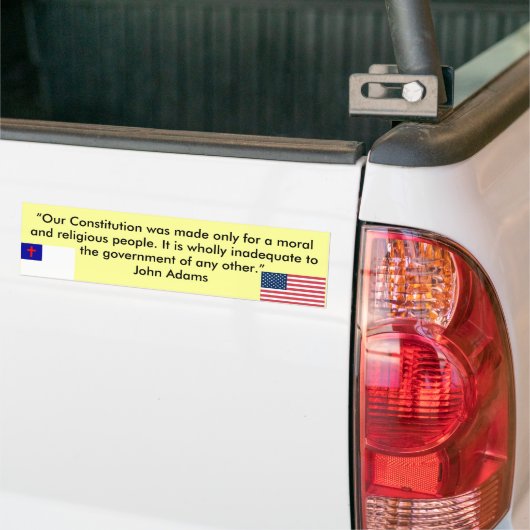 "Onze grondwet" Bumpersticker (Op Truck)