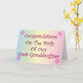 Onze grootdochter kaart (Gele Bloem)